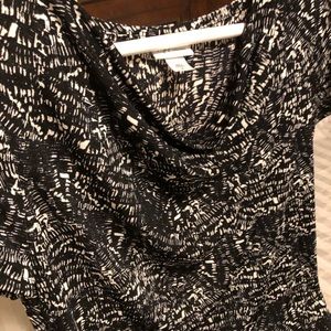 Black and white blouse